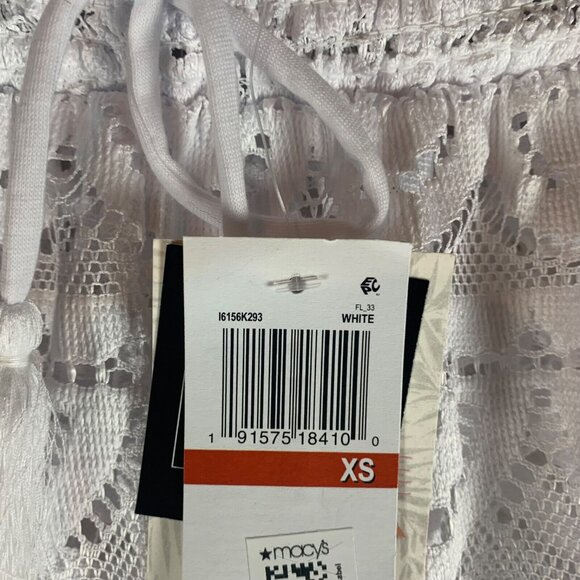 Miken Junior's Scalloped Hem Solid Crochet White Swim Cover Up Pants Size XS NWT - Picture 9 of 16